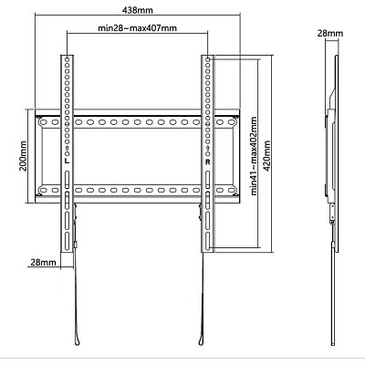 SHO 5200 FIXNÍ DRŽÁK TV 32-70 STELL