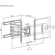 SHO 5640 VÝSUV. DRŽÁK TV 43''-100'' STEL