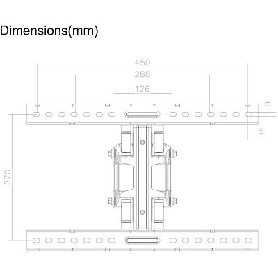 SHO 5640 VÝSUV. DRŽÁK TV 43''-100'' STEL