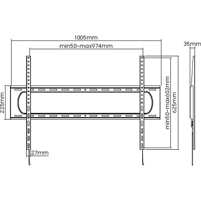 SHO 7220 FIXNÍ DRŽÁK TV 60-120 STELL