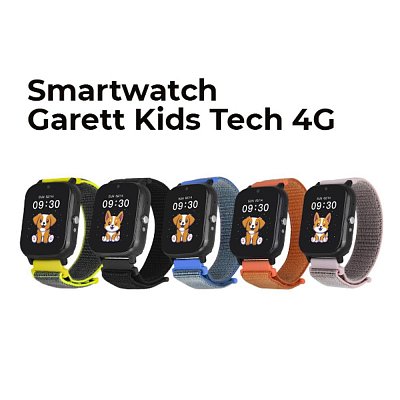 Smartwatch Kids Tech 4G black vel GARETT