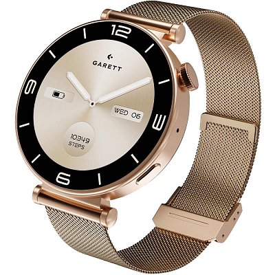 Smartwatch Rose Gold Mesh Steel GARETT