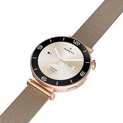 Smartwatch Rose Gold Mesh Steel GARETT