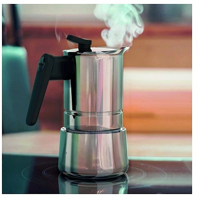 STEEL MOKA 4 PORCÍ KONVIČKA PEDRINI