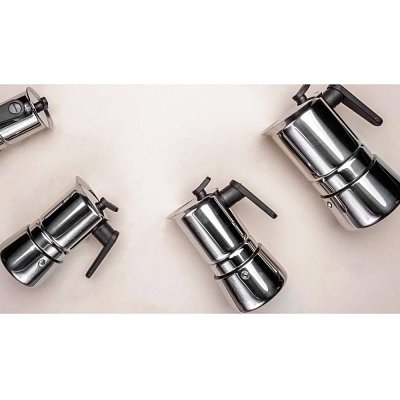 STEEL MOKA 4 PORCÍ KONVIČKA PEDRINI