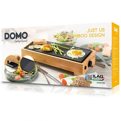Stolní elektrický gril Plancha - Bamboo Style - DOMO DO9270G