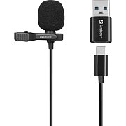 Streamer USB microphone w/clip SANDBERG