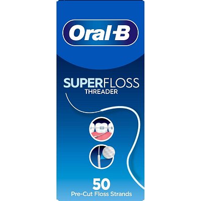 SUPERFLOSS ZAVADĚČ NITĚ ROVNÁTKA ORAL-B