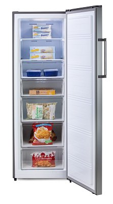 Šuplíkový mrazák - stříbrný, No Frost, 240 L - DOMO DO91204F