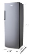 Šuplíkový mrazák - stříbrný, No Frost, 240 L - DOMO DO91204F