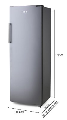 Šuplíkový mrazák - stříbrný, No Frost, 240 L - DOMO DO91204F