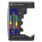 Tester akumulátoru GoGEN BTD01, AA, AAA, C, D, 9V, knoflíkové baterie