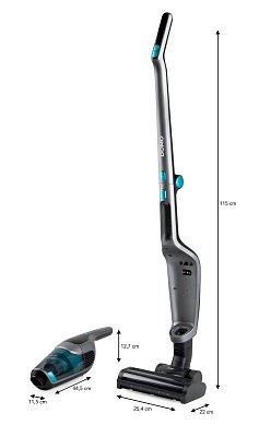 Tyčový aku vysavač 2v1 - 21,6 V Li-ion - DOMO DO249SV