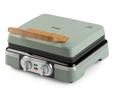 Vaflovač 4x7 s termostatem a časovačem - zelený - DOMO DO9279W