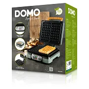 Vaflovač 4x7 s termostatem a časovačem - zelený - DOMO DO9279W