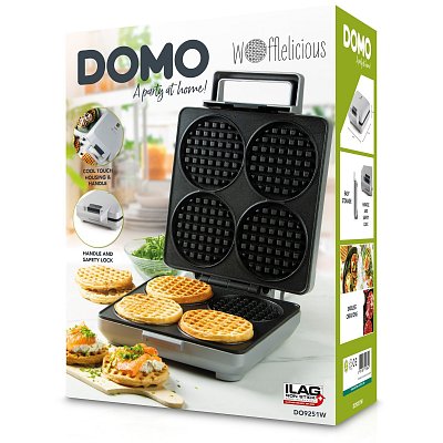Vaflovač na 4 vafle - DOMO DO9251W