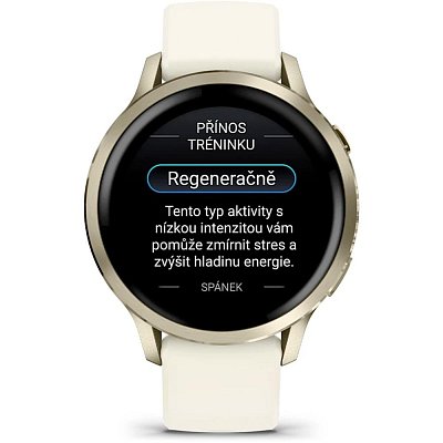 Venu 4 41mm Lunar Gold/Bone Silic band