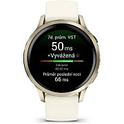 Venu 4 41mm Lunar Gold/Bone Silic band