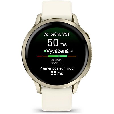 Venu 4 41mm Lunar Gold/Bone Silic band