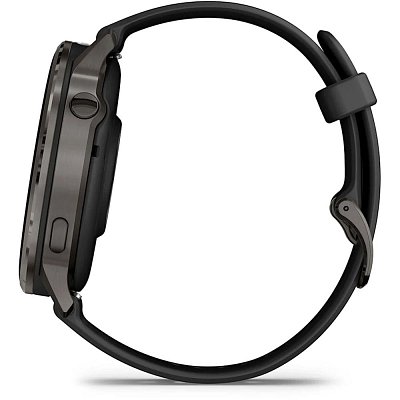 Venu 4 45mm Slate + Black Silicone band