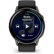 Venu 4 45mm Slate + Black Silicone band