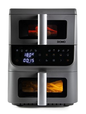Vertikální dvojitá horkovzdušná fritéza 3,5+6,5 l - DOMO DO550FR