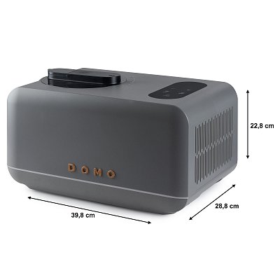Zmrzlinovač s kompresorem - šedý - WOOD YOU - DOMO DO9306I